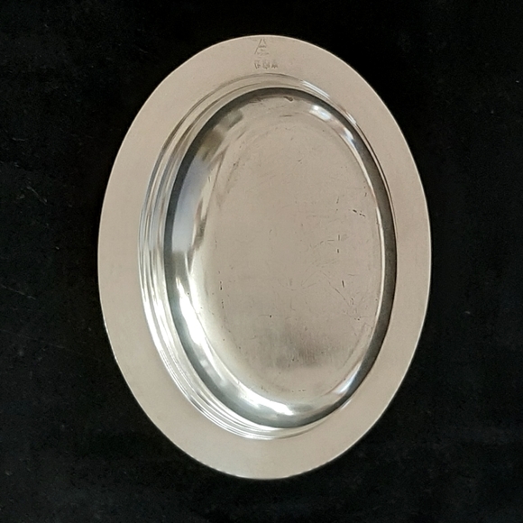 Vintage Silver on Copper Plated Oval Serving Bowl - Picture 5 of 6